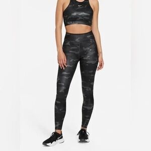 Nike Camo Leggings - Navy and Charcoal
